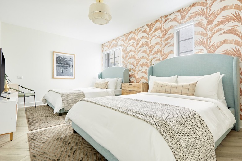 Hotel room with two queen beds